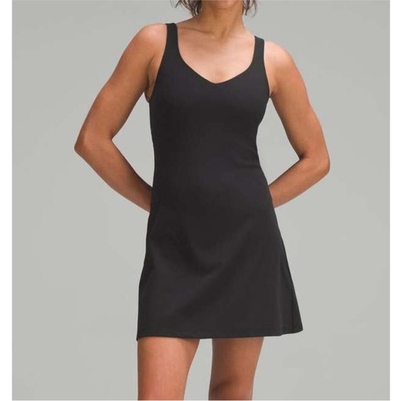 Lululemon Align Tank Top Mini Active Dress Black 20 - Picture 1 of 9
